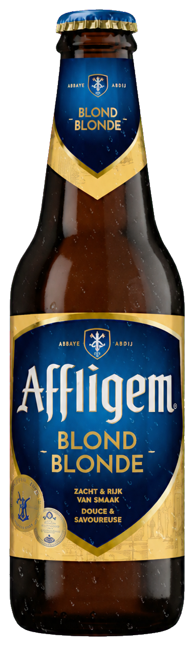 Fles Affligem Blond Blonde zoals geschonken bij Café De Leste
